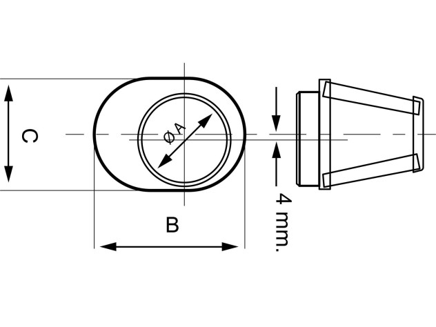 FILTRO UNIVERSALE FUORI ASSE PER MOTO - DIAM. 60 x 50